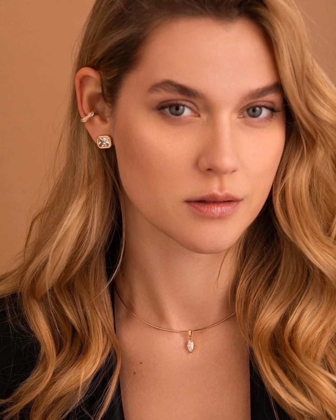 Rectangle Stud Earrings
