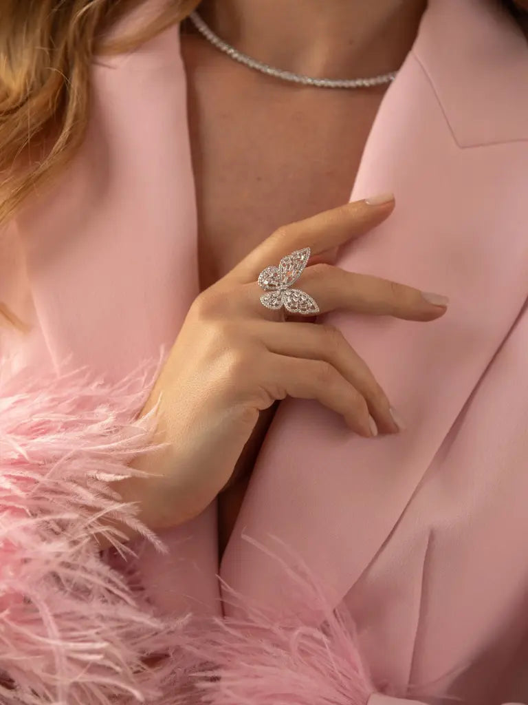 Crystal Wings ring