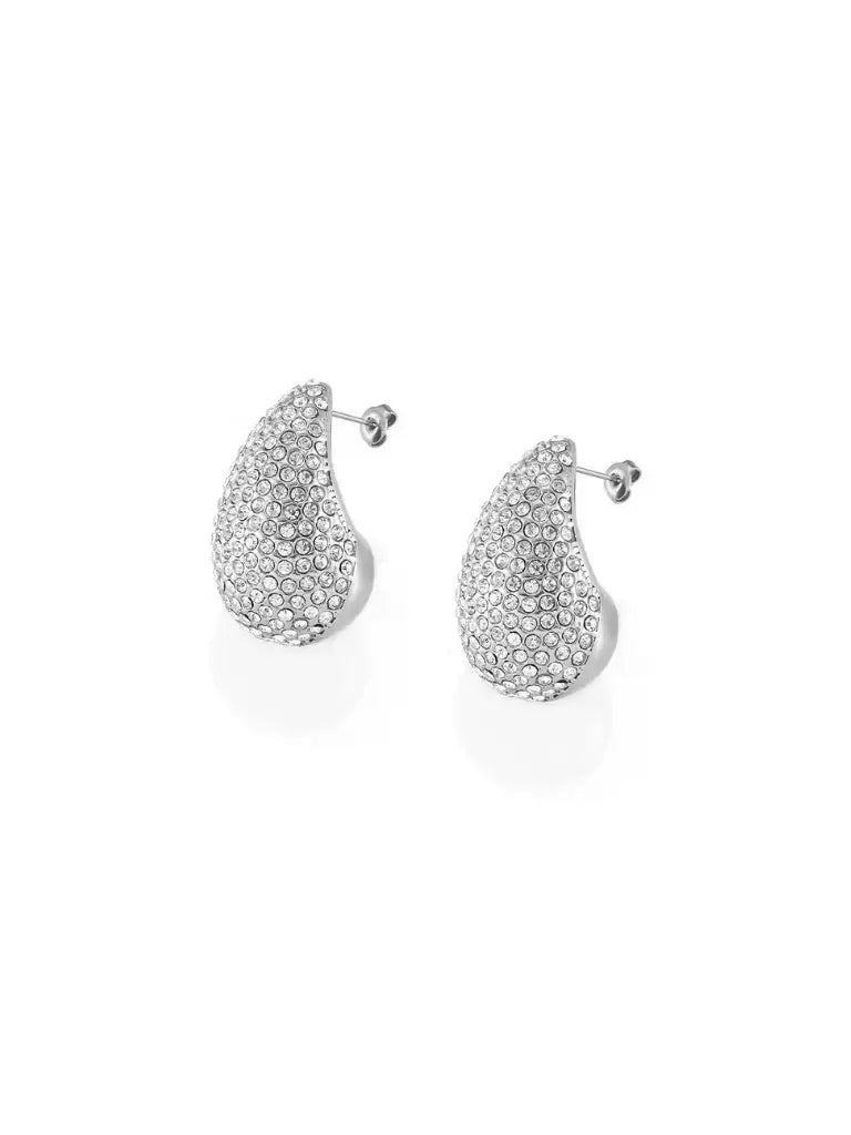 Tear Drop Strass Earrings