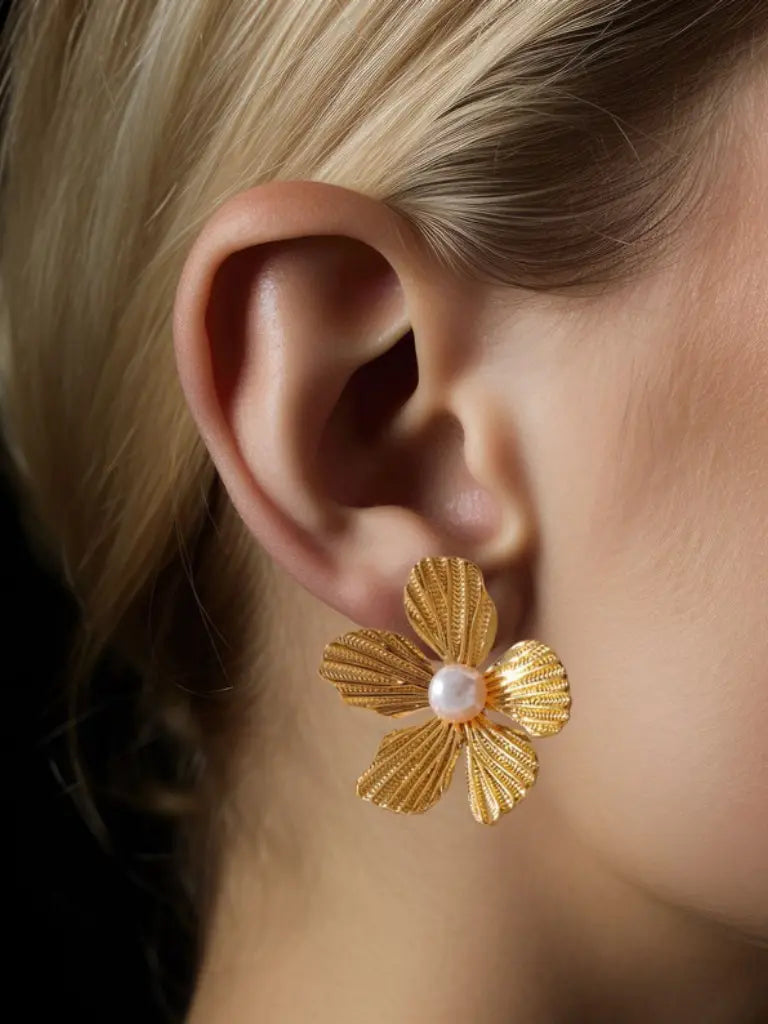 Petals of Gold earrings
