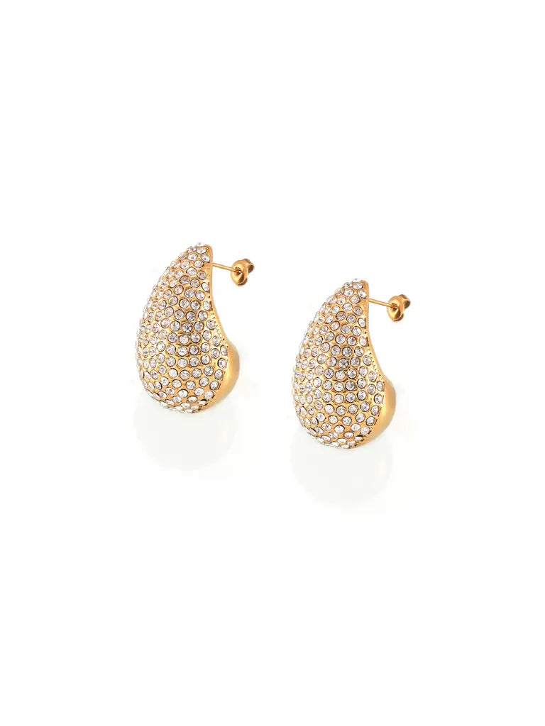 Tear Drop Strass Earrings