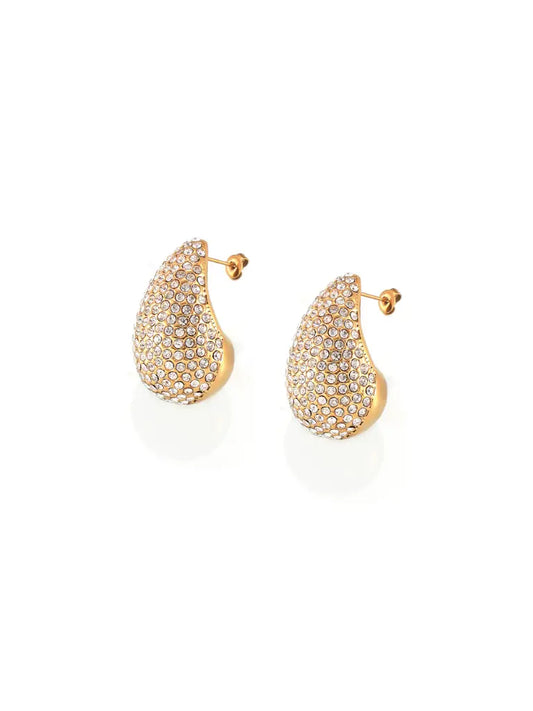 Tear Drop Strass Earrings