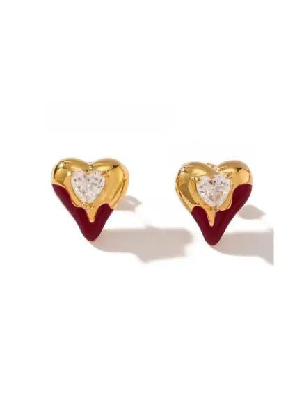 Melted Heart Earrings