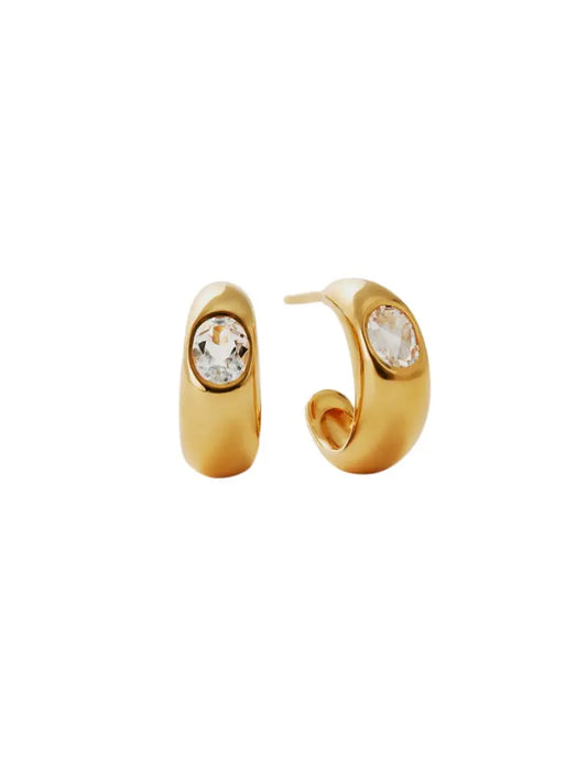 Luna Stone Hoops