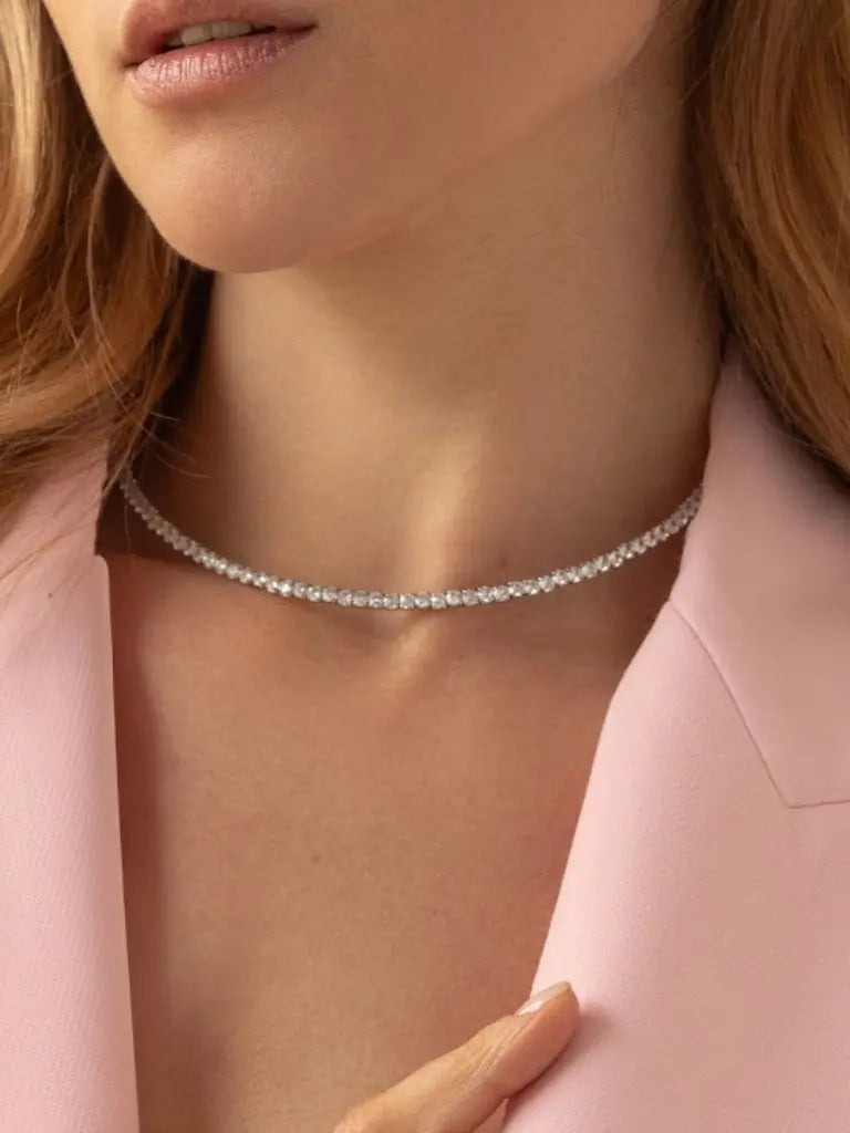 Halo Tennis Necklace